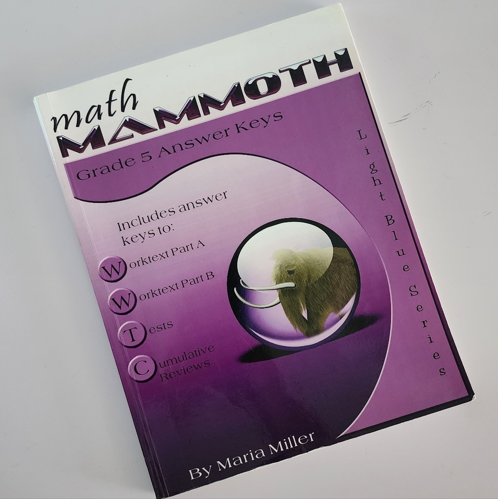 Math Mammoth Grade 5 Answer Keys - Purple Cover 2020 Edition